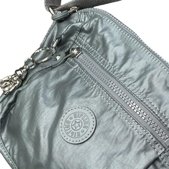 Kipling Sebastian Metallic Adjustable Crossbody Bag With Monkey Keychain - Picture 4 of 11